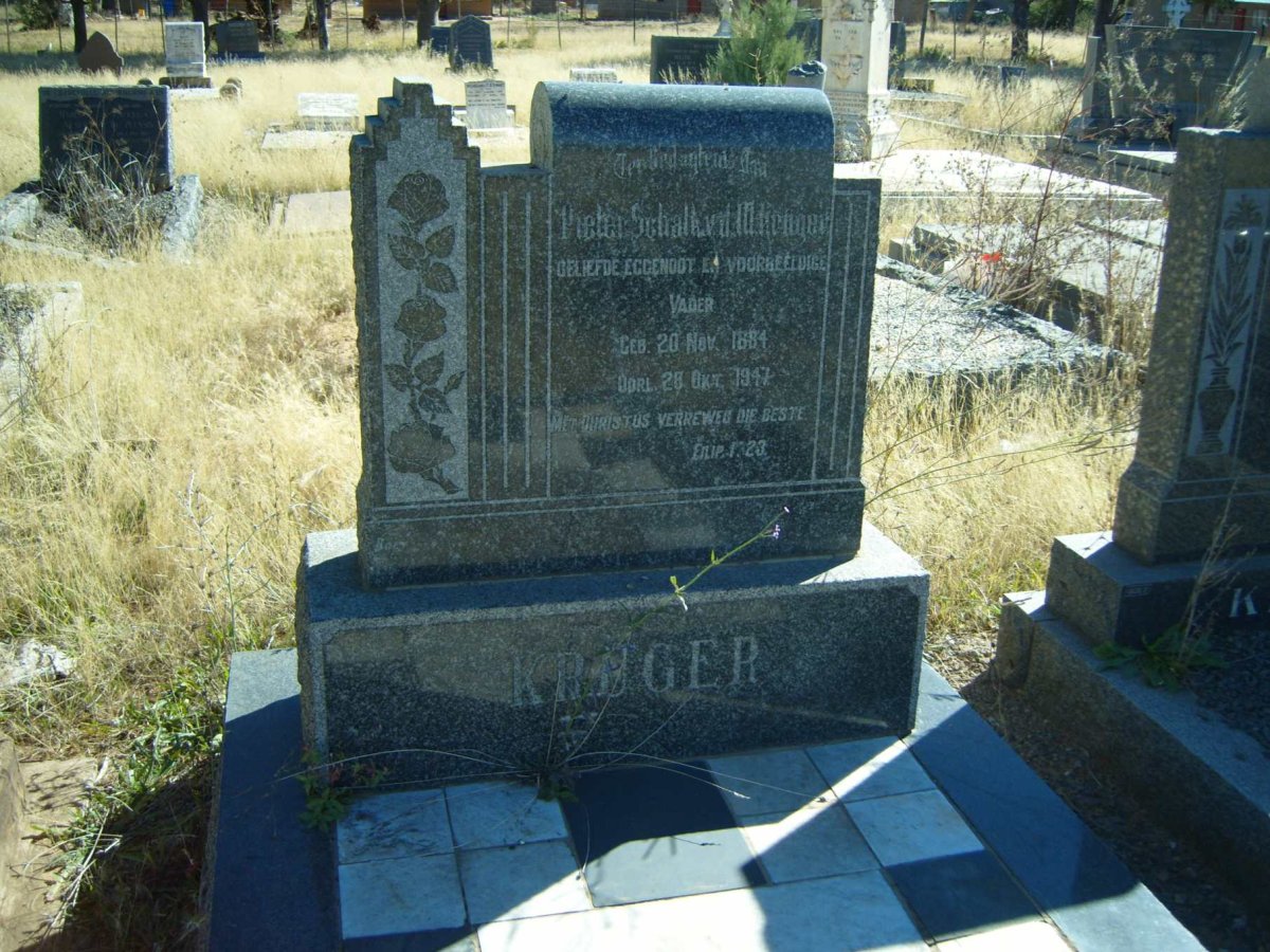 KRÜGER Pieter Schalk v.d. M. 1884-1947