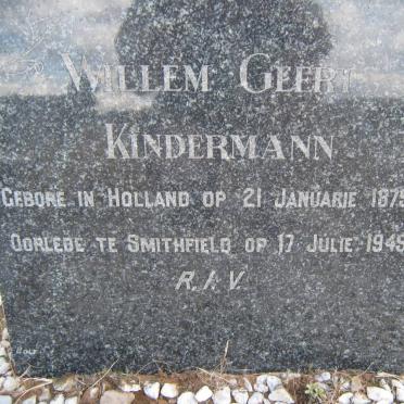 KINDERMANN Willem Geert 1879-1949