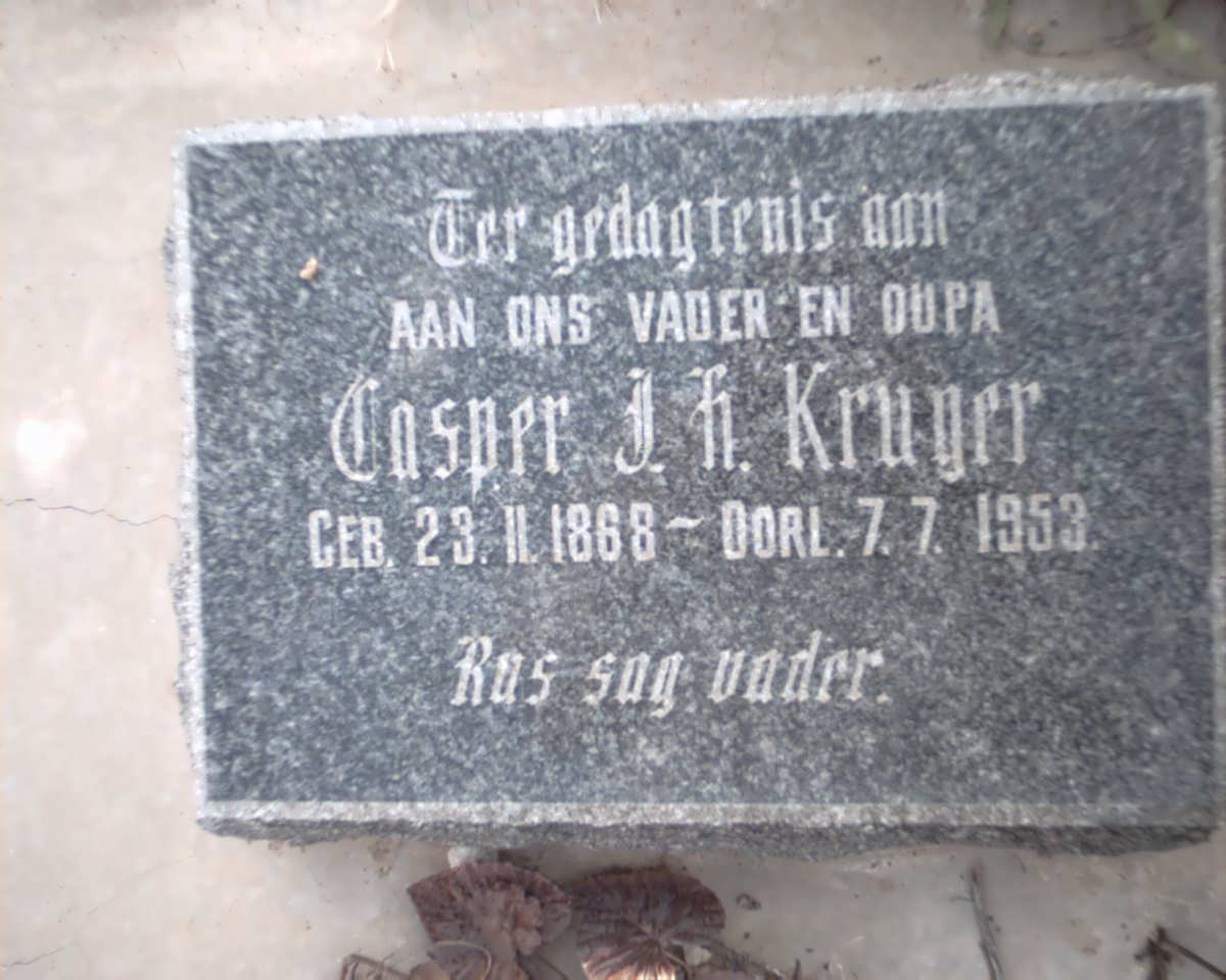 KRUGER Casper J.H. 1868-1953