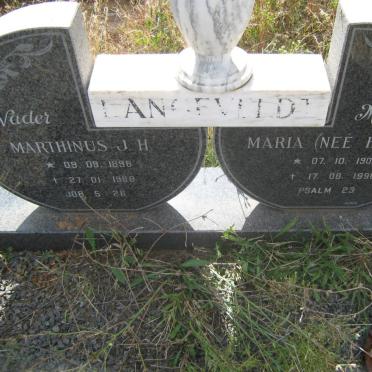 LANGEVELDT Marthinus J.H. 1896-1988 &amp; Maria HENNING 1907-1996 
