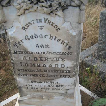 LOMBAARD Albertus 1875-1925