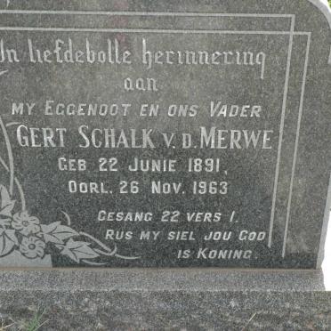 MERWE Gert Schalk, van der 1891-1963 &amp; Anna Magrietha Aletta BASSON 1893-1984