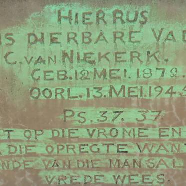 NIEKERK C., van 1872-1945