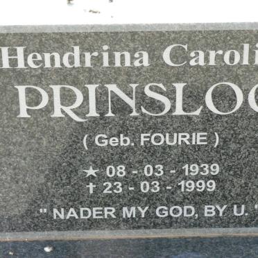 PRINSLOO Hendrina Carolina nee FOURIE 1939-1999