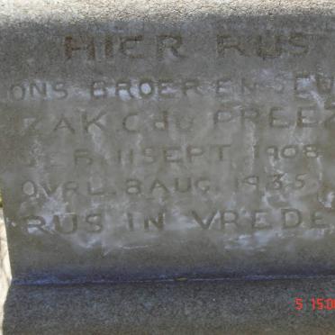 PREEZ Zak C., du 1908-1935