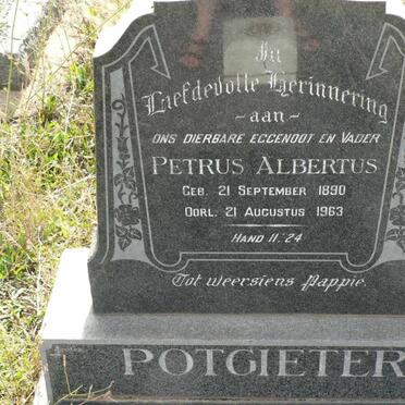 POTGIETER Petrus Albertus 1890-1963