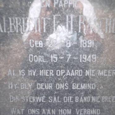 RASCHER Albrecht E.H. 1891-1949