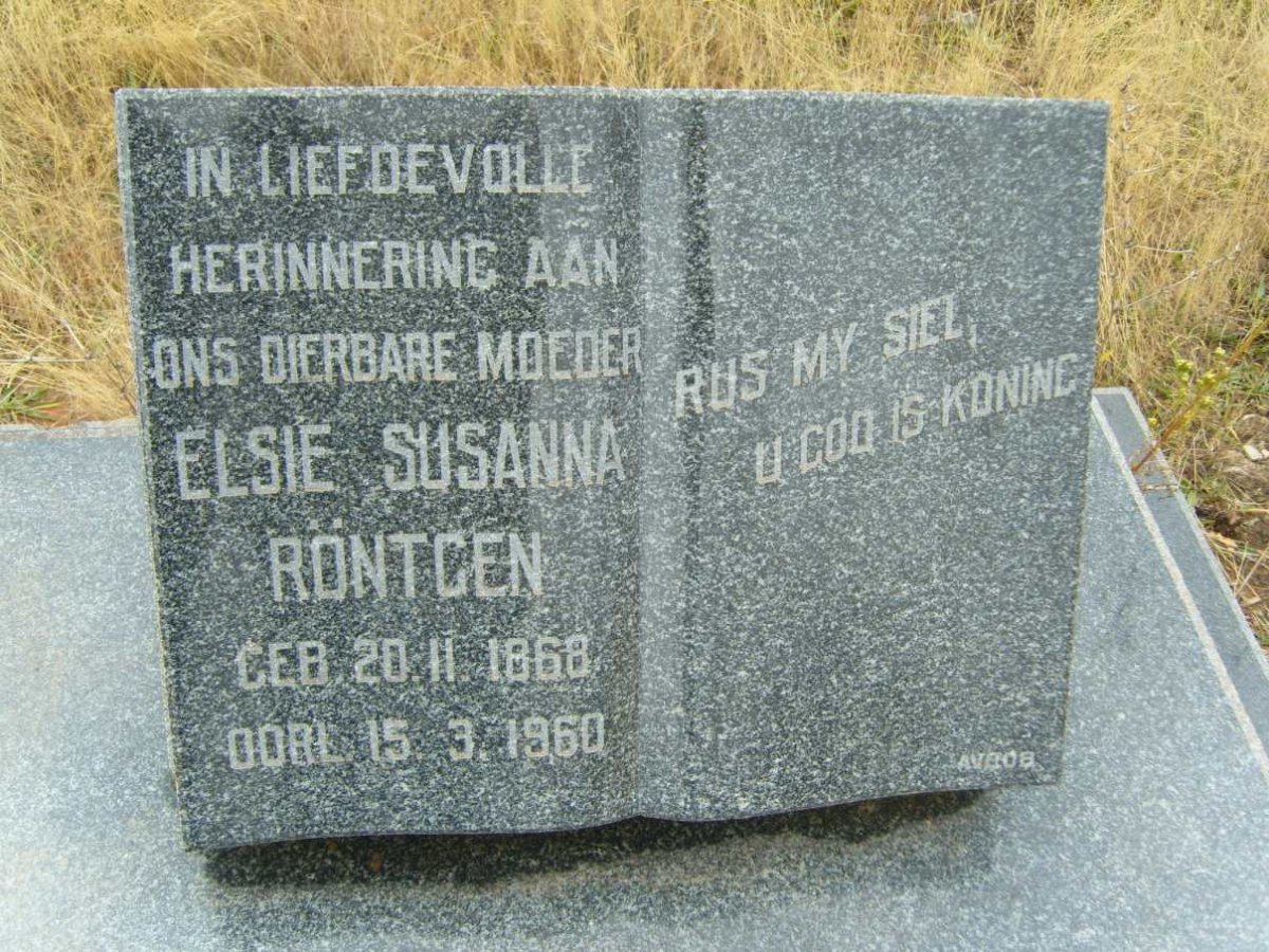 RÖNTGEN Elsie Susanna 1868-1960
