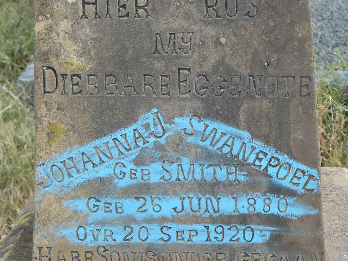SWANEPOEL Johanna J. nee SMITH 1880-1920
