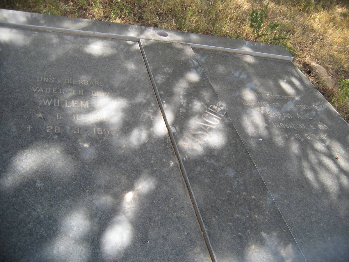 VISAGIE Willem A. 1910-1992 &amp; Sarah A.C. ROUX 1918-1981