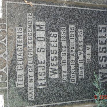 WESSELS Elsje S.D.M. 1859-1945