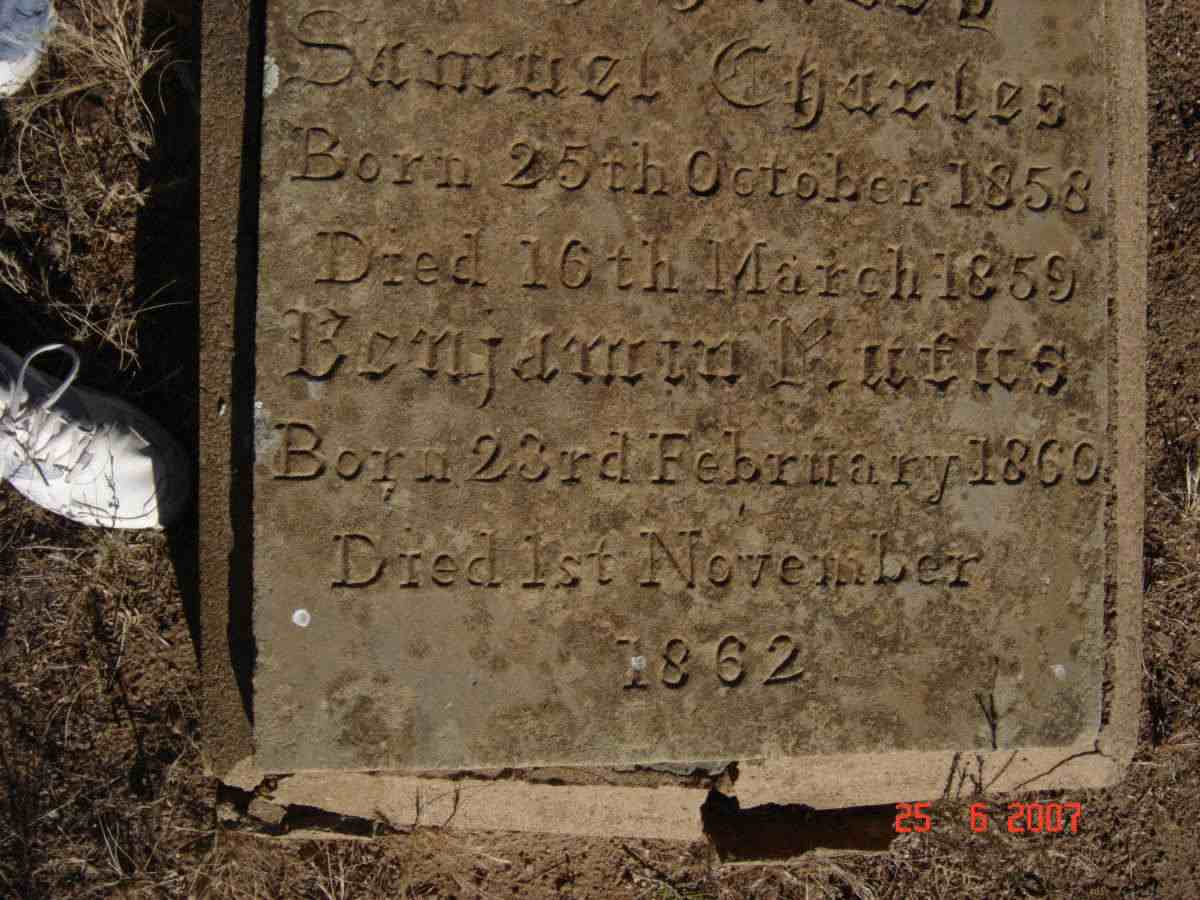 HARVEY Samuel Charles 1858-1859 :: HARVEY Benjamin Rufus 1860-1862