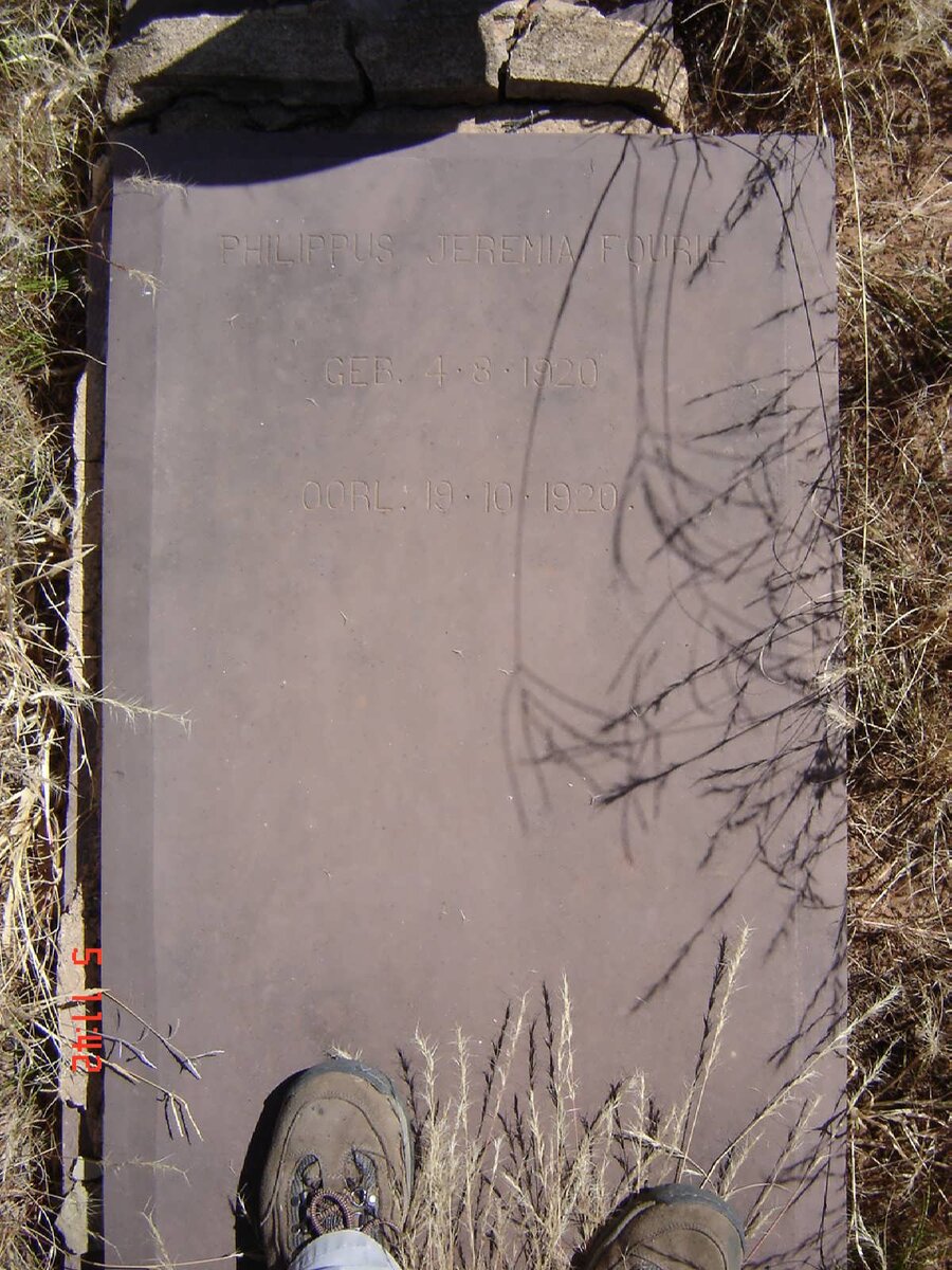FOURIE Philippus Jeremia 1920-1920