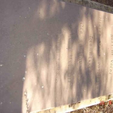 POTGIETER Hester Maria nee BEKKER 1879-1913