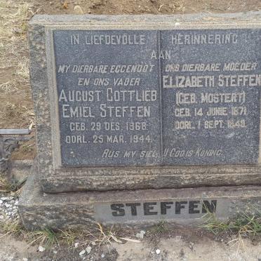 STEFFEN August Gottlieb Emiel 1868-1944 &amp; Elizabeth MOSTERT 1871-1949