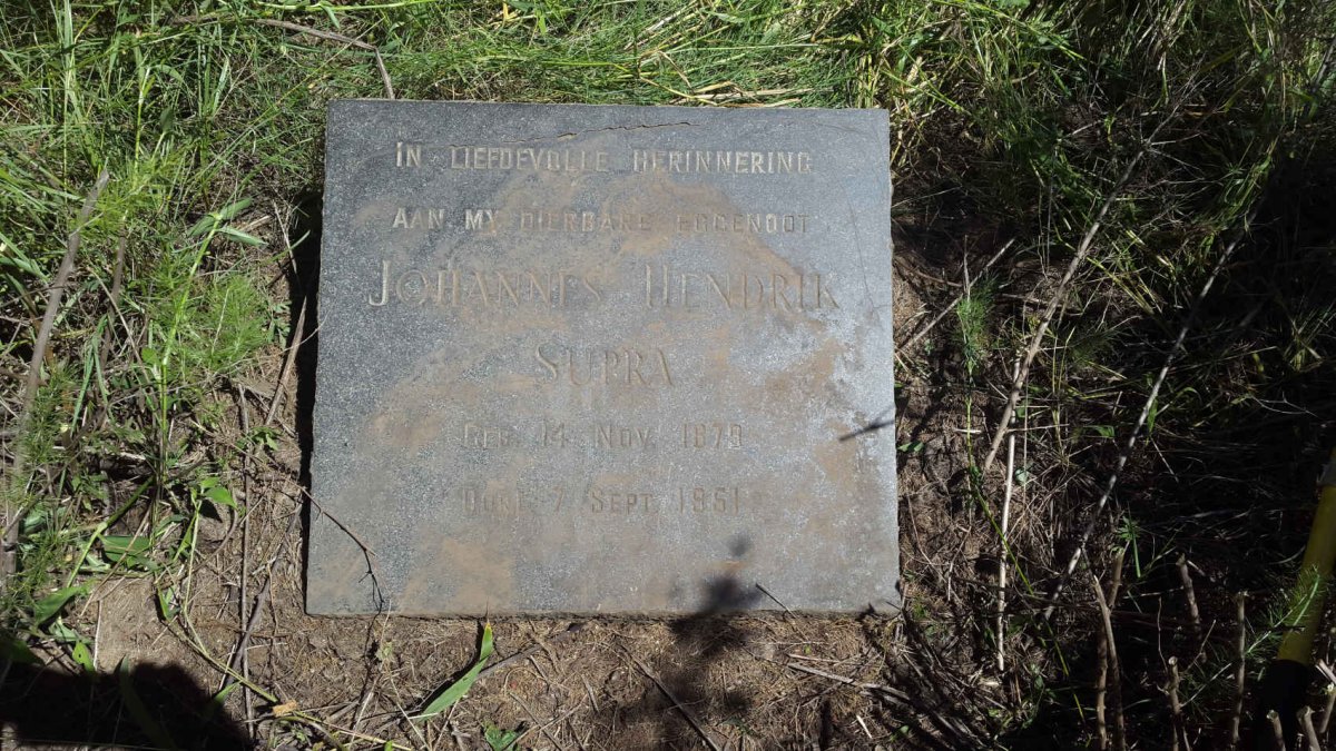 SUPRA Johannes Hendrik 1879-1951