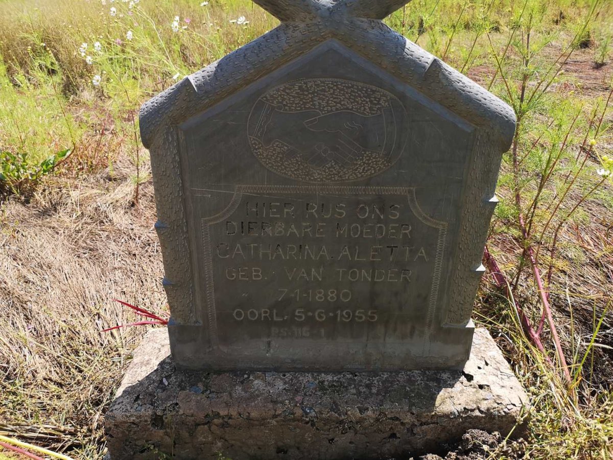 ? Catharina Aletta nee VAN TONDER 1880-1955
