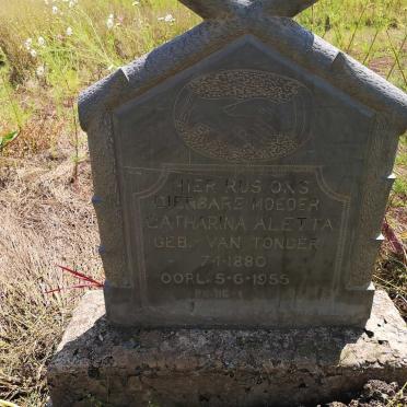 ? Catharina Aletta nee VAN TONDER 1880-1955