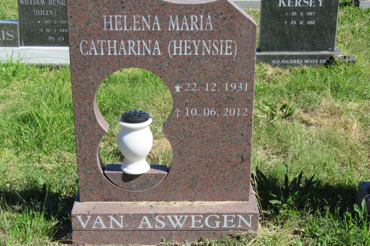 ASWEGEN Helena Maria Catharina, van 1931-2012