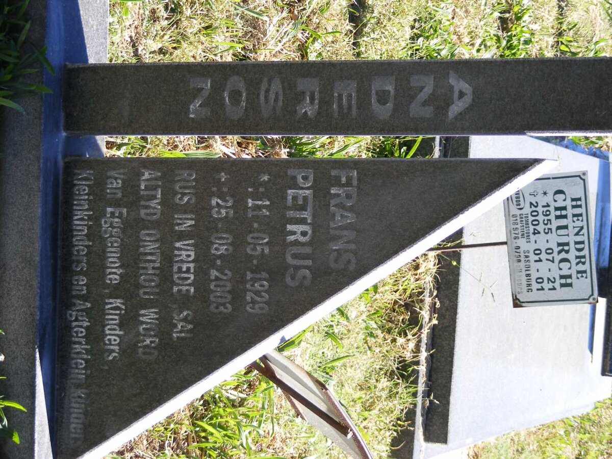 ANDERSON Frans Petrus 1929-2003