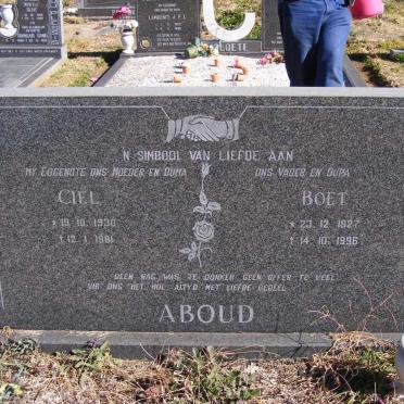 ABOUD Boet 1927-1996 &amp; Ciel 1930-1991