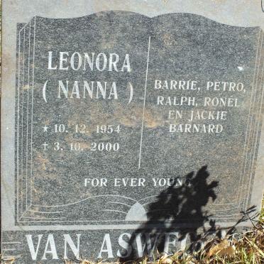 ASWEGEN Leonora, van 1954-2000