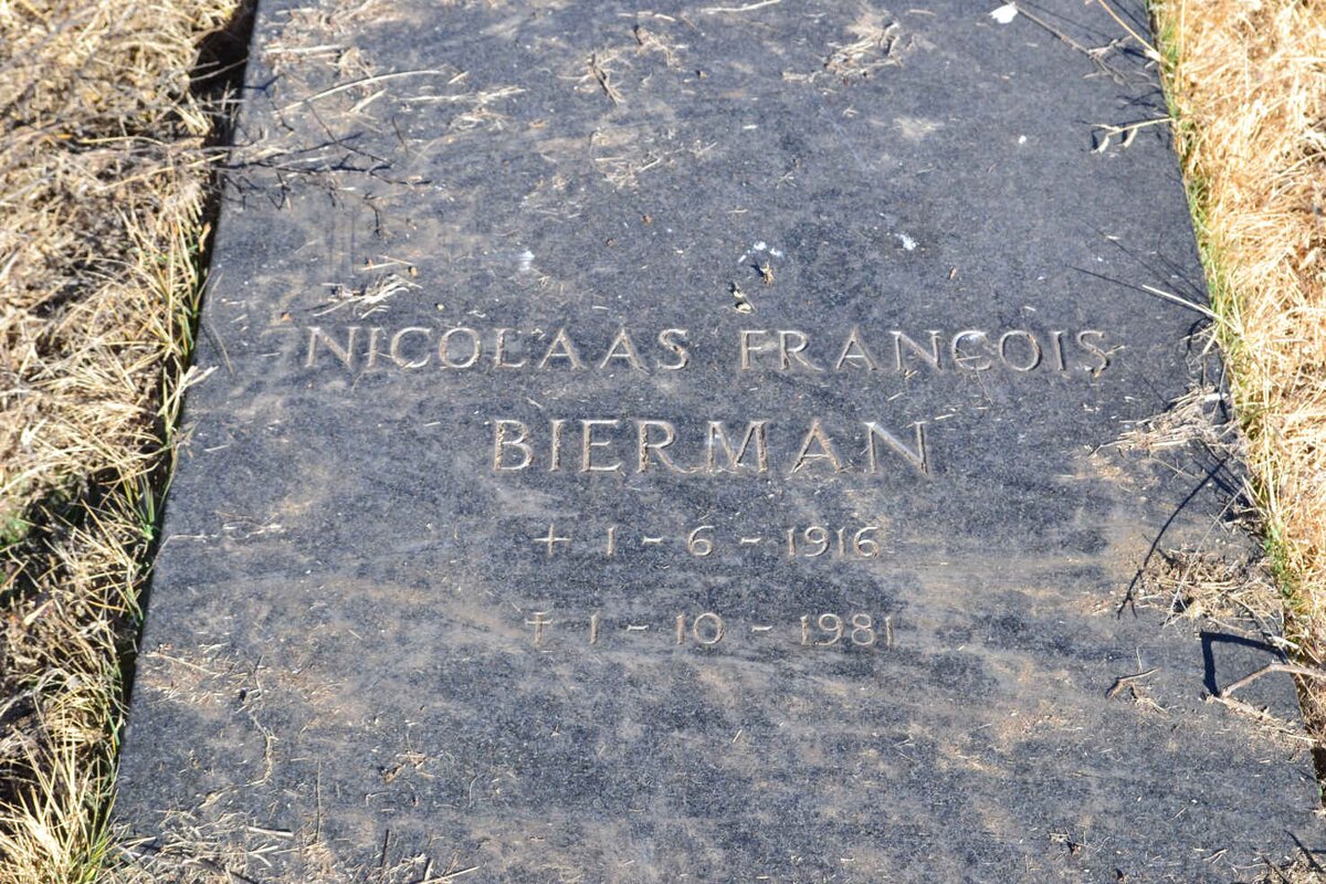 BIERMAN Nicolaas Francois 1916-1981
