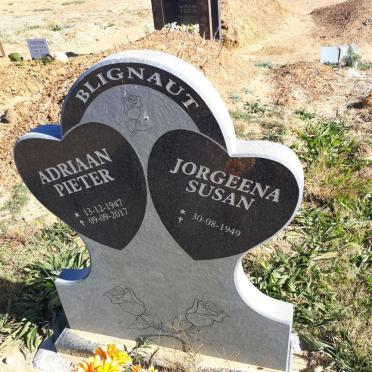 BLIGNAUT Adriaan Pieter 1947-2017 &amp; Jorgeena Susan 1949-