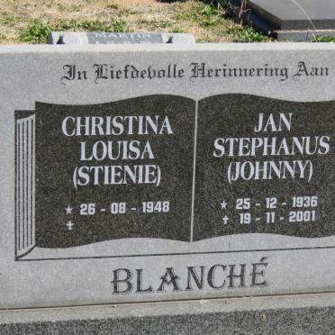 BLANCHE Jan Stephanus 1936-2001 &amp; Christina Louisa 1948-