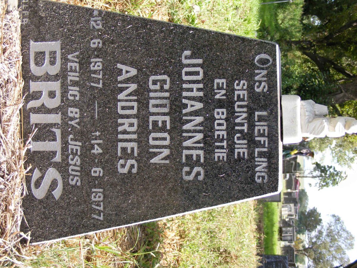 BRITS Johannes Gideon Andries 1977-1977