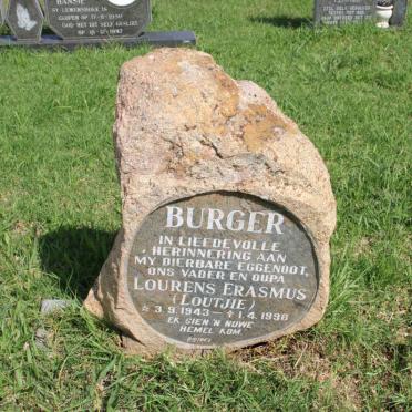 BURGER Lourens Erasmus 1943-1998