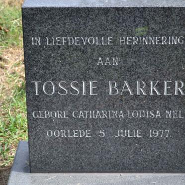BARKER Catharina Louisa nee NEL -1977