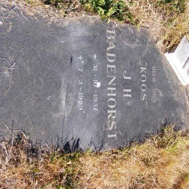 BADENHORST J.H. 1937-1989