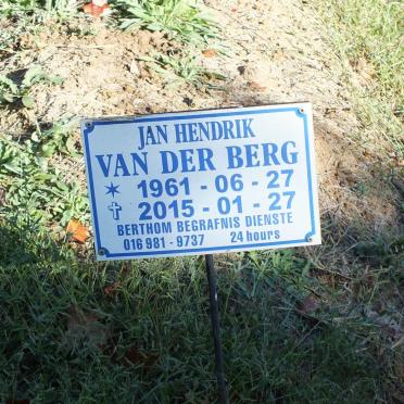 BERG Jan Hendrik, van der 1961-2015