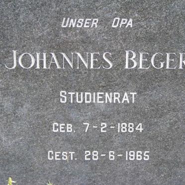 BEGER Johannes 1884-1965