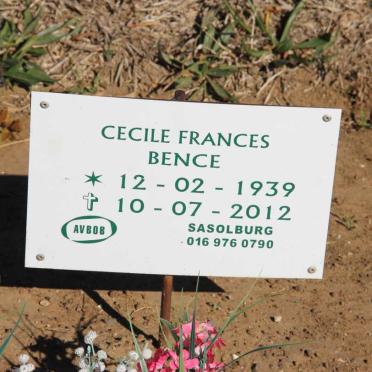 BENCE Cecile Frances 1939-2012