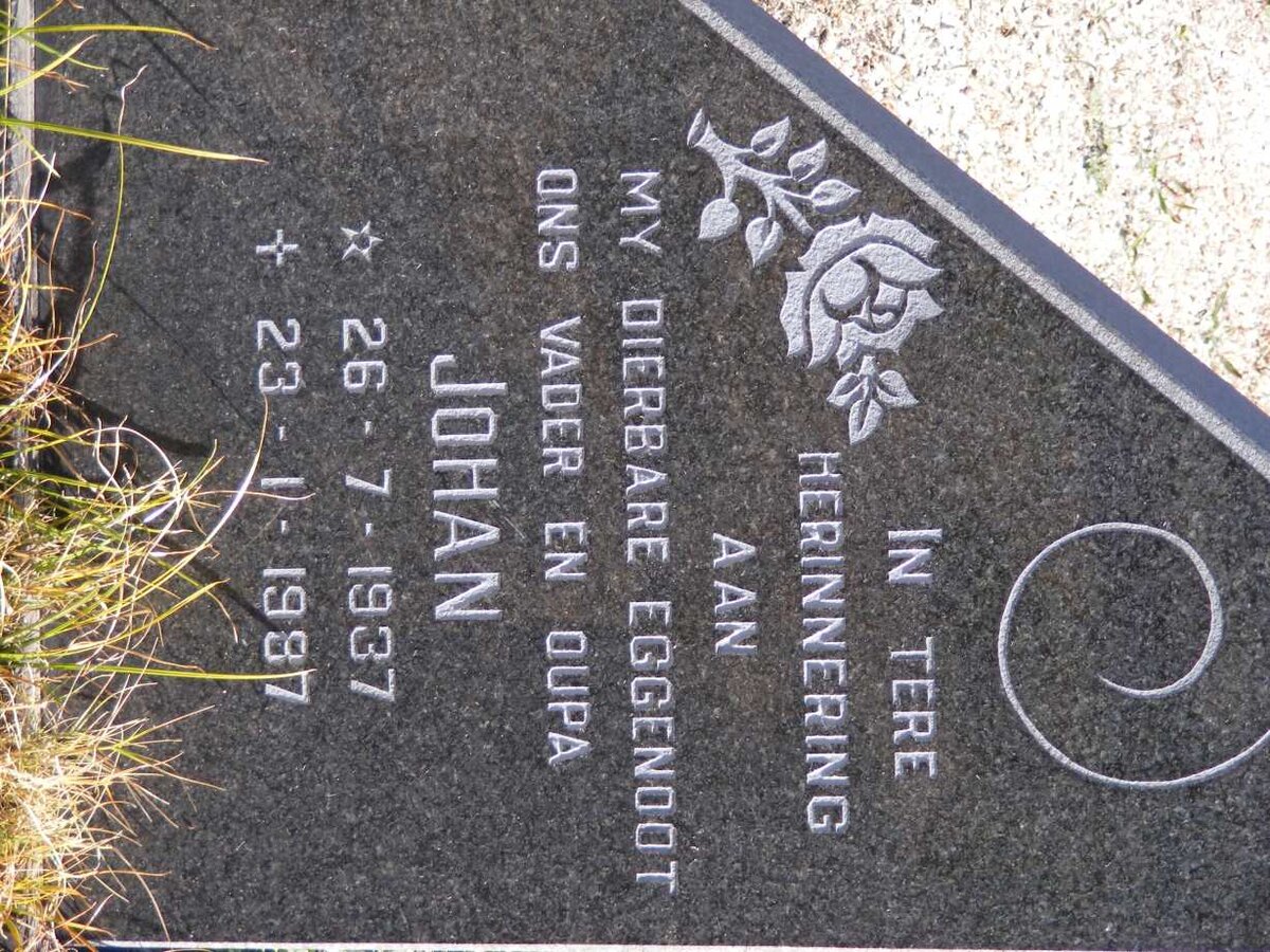 BENEKE Johan 1937-1987 &amp; Nelie GELDENHUYS 1925-