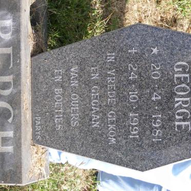 BERGH Christiaan George 1981-1991