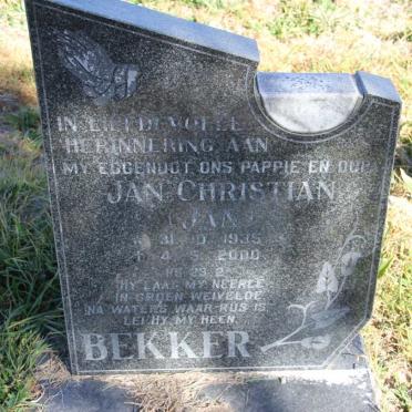BEKKER Jan Christian 1935-2000