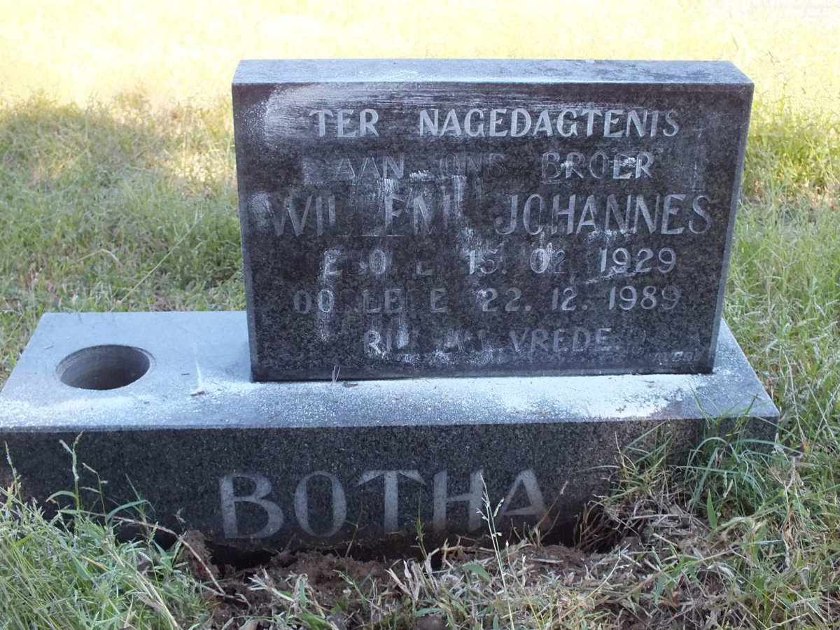 BOTHA Willem Johannes 1929-1989
