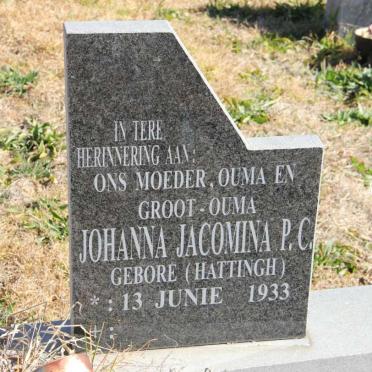 BOTES Frederick Lourens 1926-2002 &amp; Johanna Jacomina P.C. HATTINGH 1933-