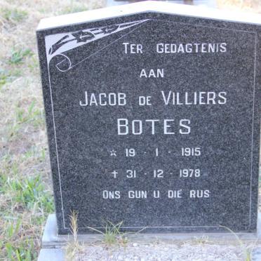 BOTES Jacob de Villiers 1915-1978