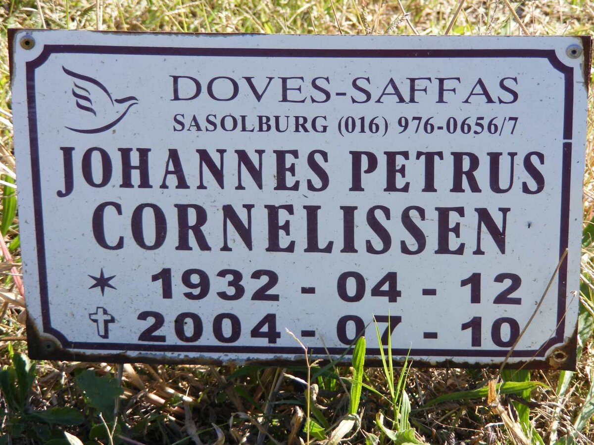 CORNELISSEN Johannes Petrus 1932-2004
