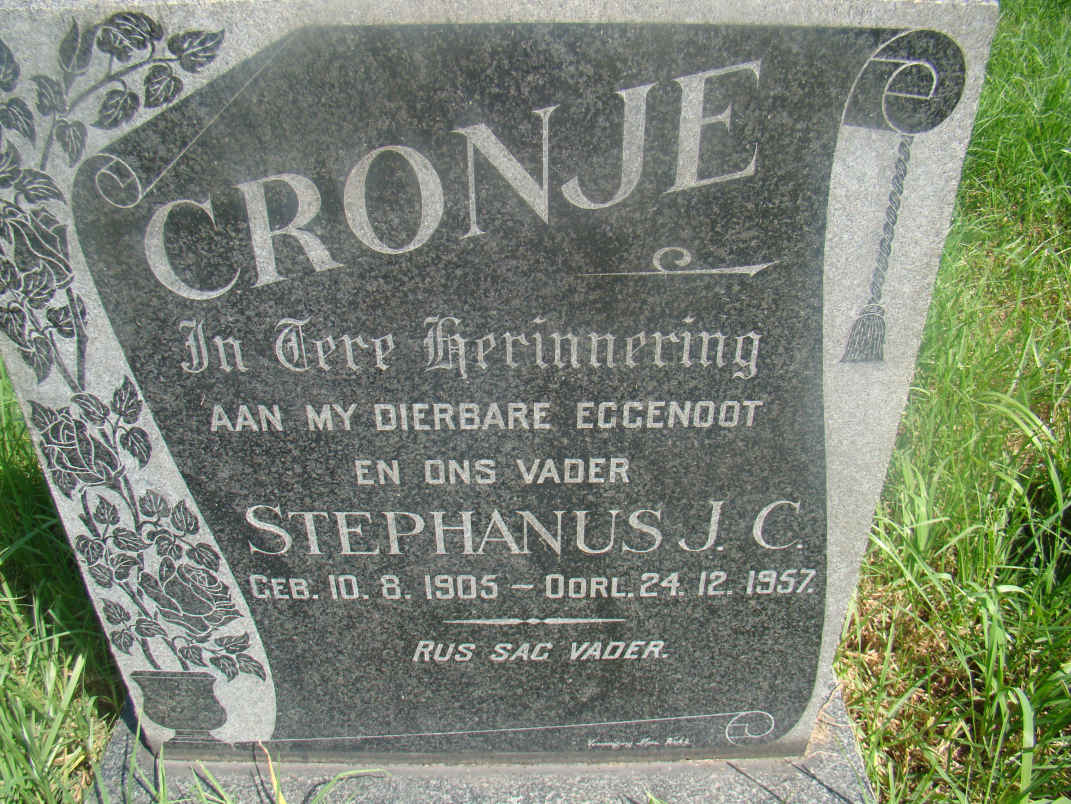 CRONJE Stephanus J.C. 1905-1957