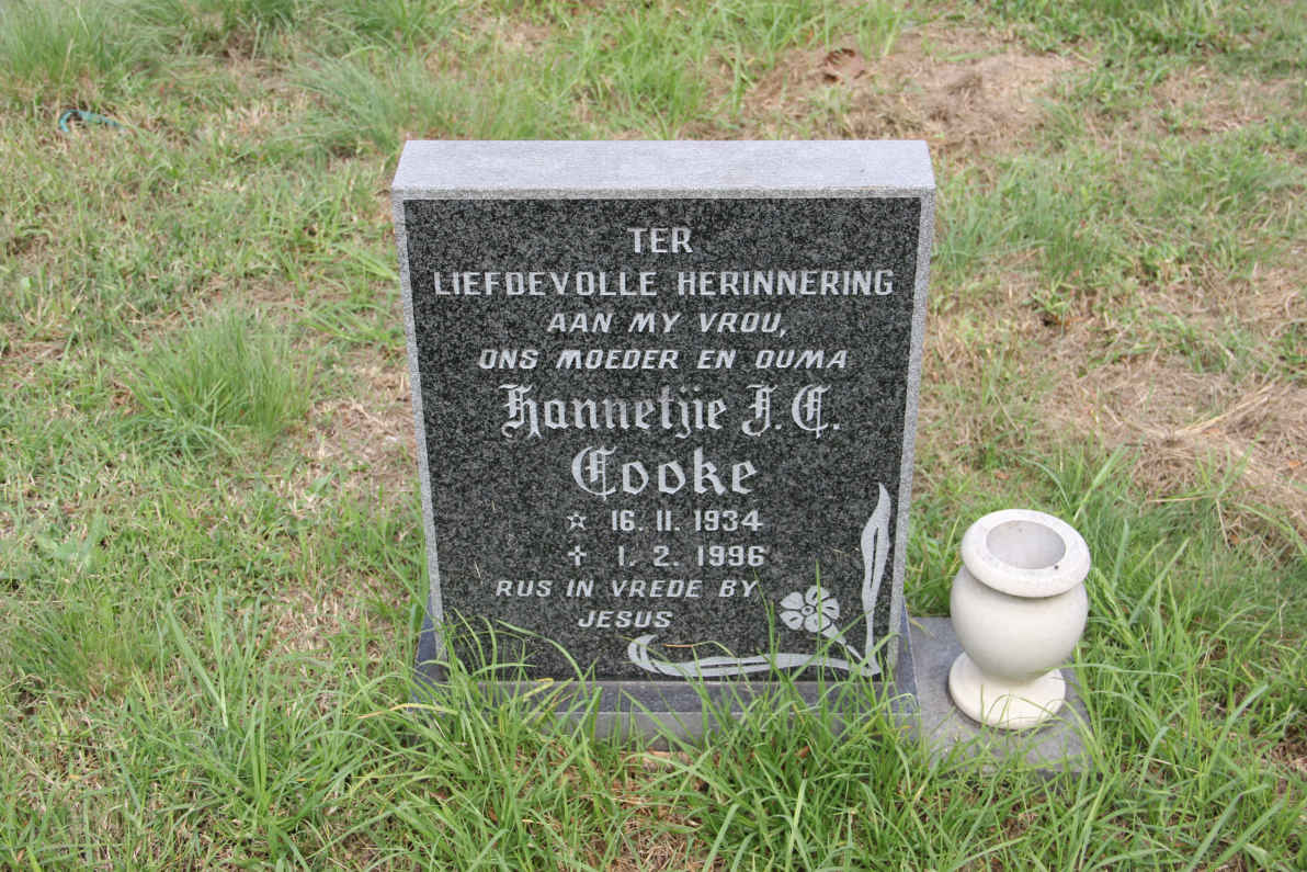 COOKE Hannetjie J.C. 1934-1996