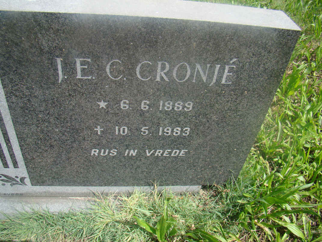 CRONJÉ J.E.C. 1889-1983