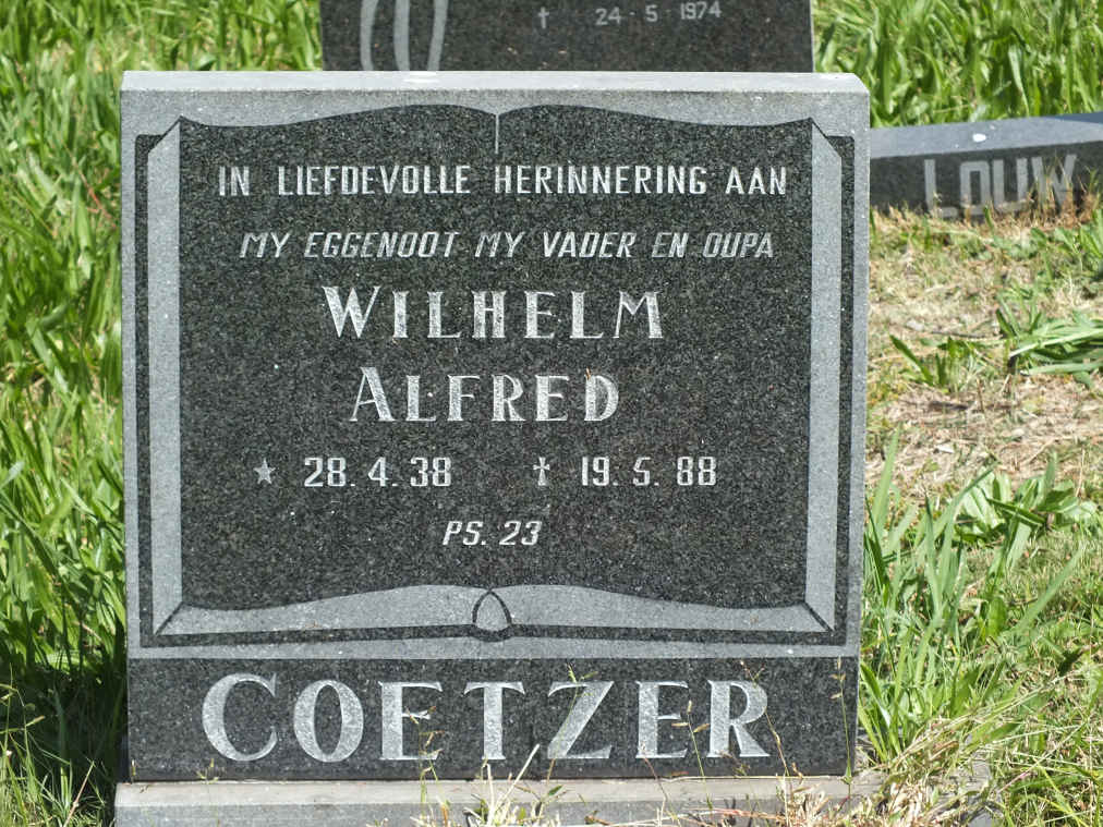 COETZER Wilhelm Alfred 1938-1988