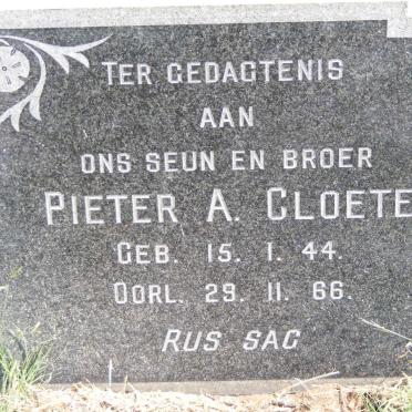CLOETE Pieter A. 1944-1966
