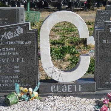 CLOETE J.P.L. 1925-1990 &amp; M.M.E. 1930-2002