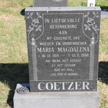 COETZER Maria Magdalena 1916-1992